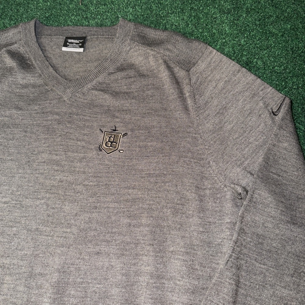 Nike Golf V-Neck Pullover Sweater, Wool-Acrylic Blend, Size XL R5